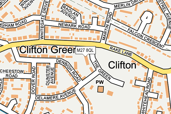 M27 8QL map - OS OpenMap – Local (Ordnance Survey)