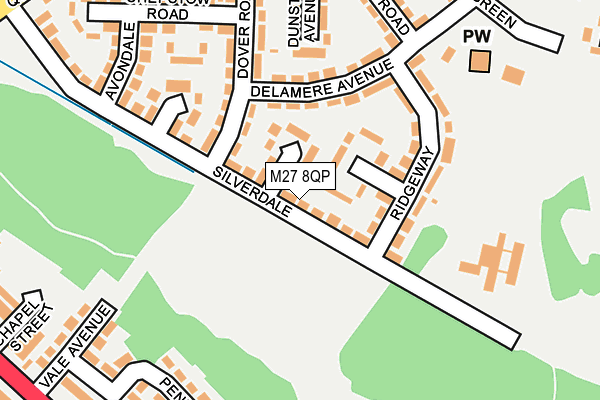 M27 8QP map - OS OpenMap – Local (Ordnance Survey)