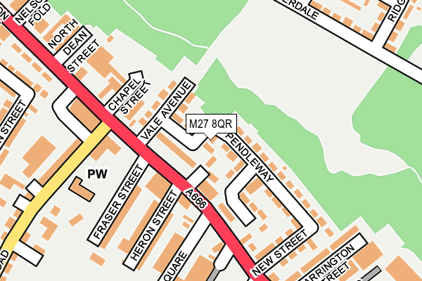 M27 8QR map - OS OpenMap – Local (Ordnance Survey)