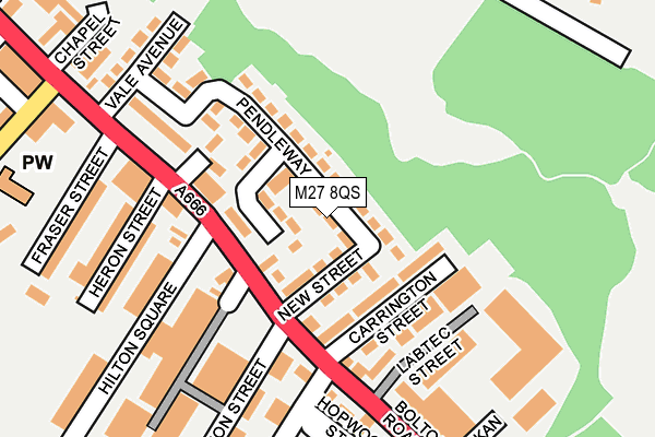 M27 8QS map - OS OpenMap – Local (Ordnance Survey)
