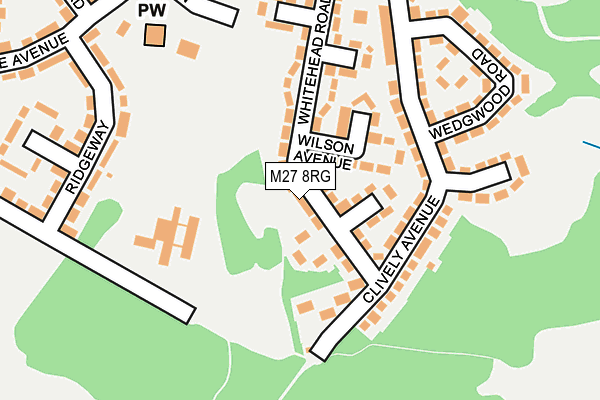 M27 8RG map - OS OpenMap – Local (Ordnance Survey)