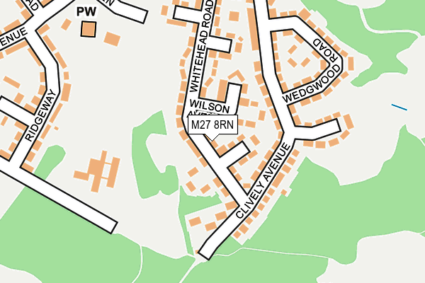 M27 8RN map - OS OpenMap – Local (Ordnance Survey)