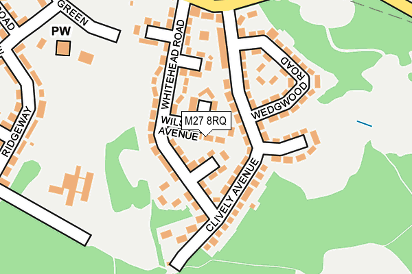 M27 8RQ map - OS OpenMap – Local (Ordnance Survey)