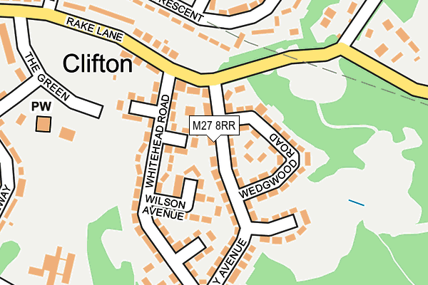 M27 8RR map - OS OpenMap – Local (Ordnance Survey)