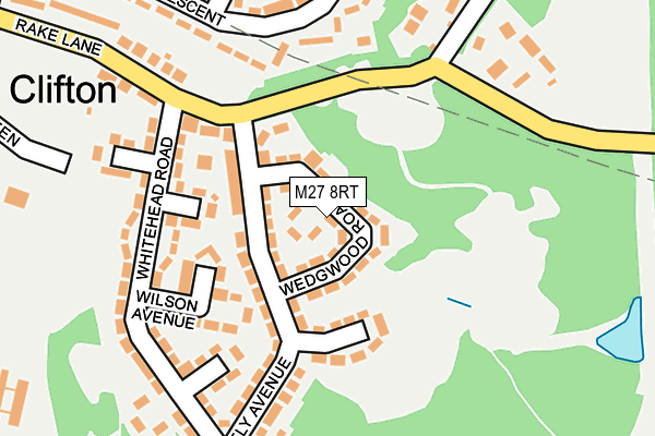 M27 8RT map - OS OpenMap – Local (Ordnance Survey)