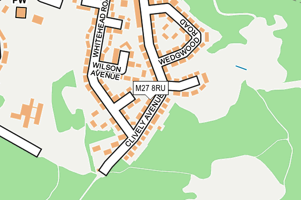 M27 8RU map - OS OpenMap – Local (Ordnance Survey)