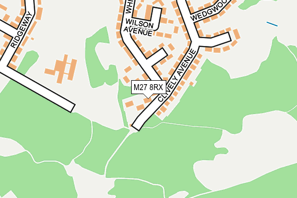 M27 8RX map - OS OpenMap – Local (Ordnance Survey)