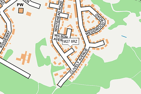 M27 8RZ map - OS OpenMap – Local (Ordnance Survey)