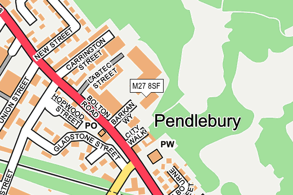 M27 8SF map - OS OpenMap – Local (Ordnance Survey)