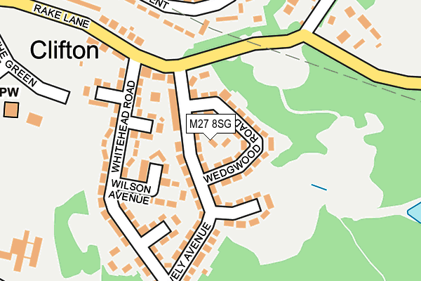 M27 8SG map - OS OpenMap – Local (Ordnance Survey)
