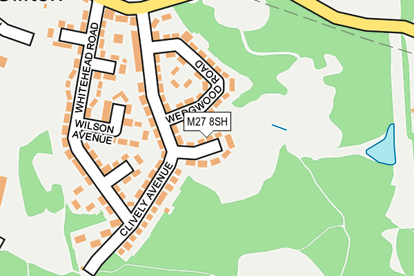 M27 8SH map - OS OpenMap – Local (Ordnance Survey)