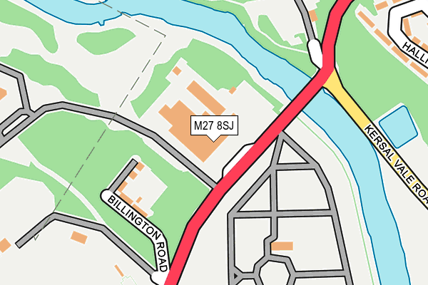 M27 8SJ map - OS OpenMap – Local (Ordnance Survey)