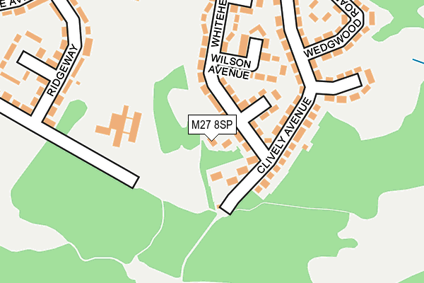 M27 8SP map - OS OpenMap – Local (Ordnance Survey)