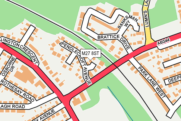M27 8ST map - OS OpenMap – Local (Ordnance Survey)