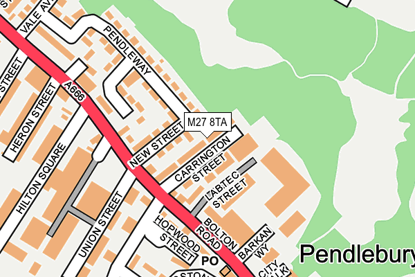 M27 8TA map - OS OpenMap – Local (Ordnance Survey)