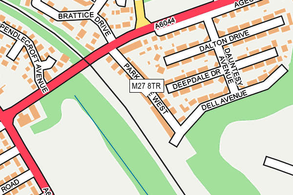 M27 8TR map - OS OpenMap – Local (Ordnance Survey)