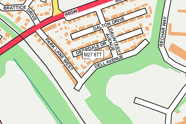 M27 8TT map - OS OpenMap – Local (Ordnance Survey)