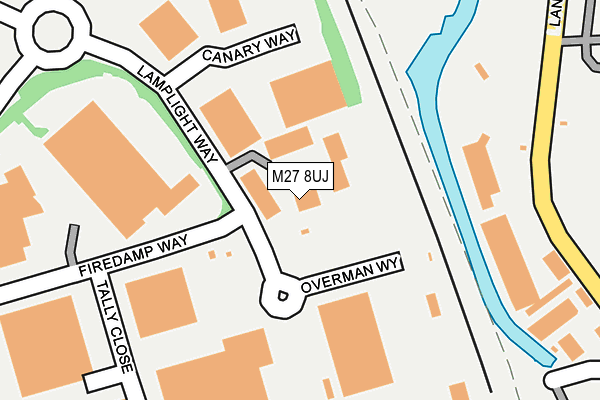 M27 8UJ map - OS OpenMap – Local (Ordnance Survey)