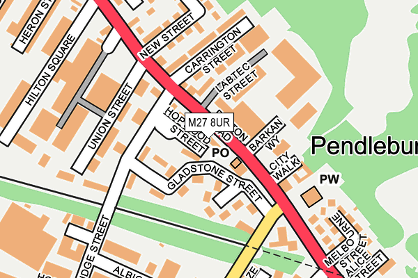 M27 8UR map - OS OpenMap – Local (Ordnance Survey)