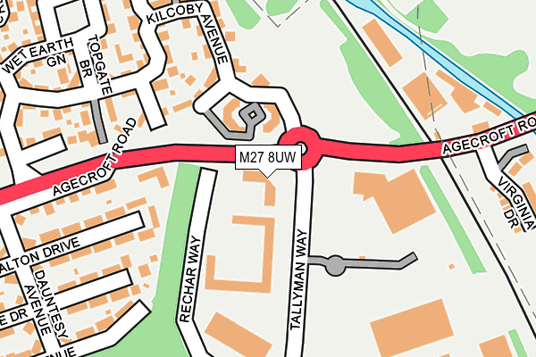 M27 8UW map - OS OpenMap – Local (Ordnance Survey)