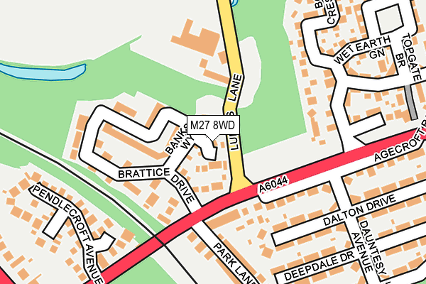 M27 8WD map - OS OpenMap – Local (Ordnance Survey)
