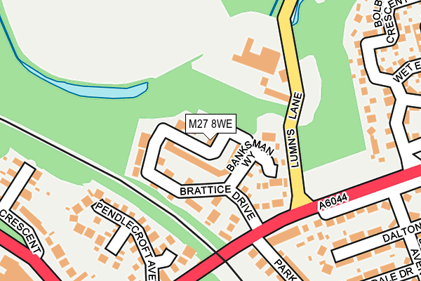 M27 8WE map - OS OpenMap – Local (Ordnance Survey)