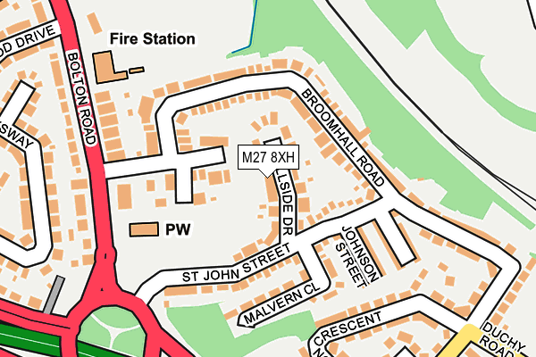 M27 8XH map - OS OpenMap – Local (Ordnance Survey)