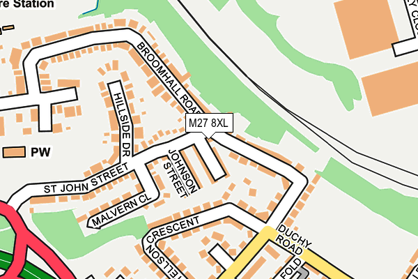 M27 8XL map - OS OpenMap – Local (Ordnance Survey)