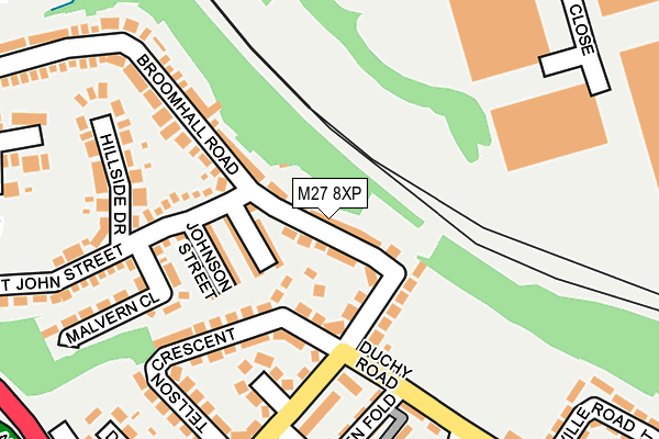 M27 8XP map - OS OpenMap – Local (Ordnance Survey)