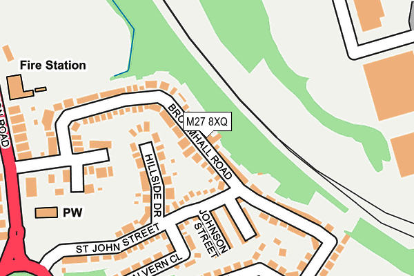 M27 8XQ map - OS OpenMap – Local (Ordnance Survey)