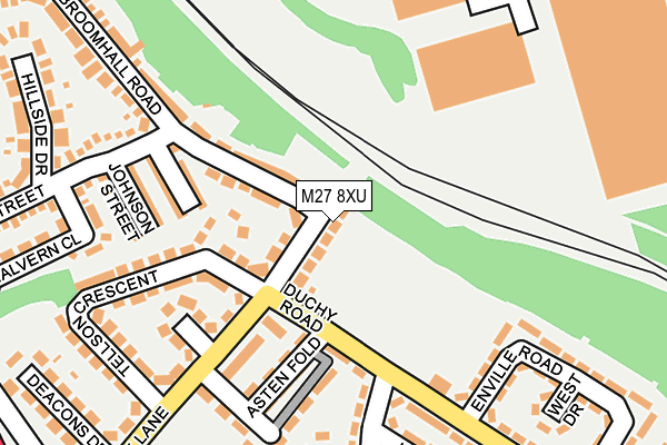 M27 8XU map - OS OpenMap – Local (Ordnance Survey)