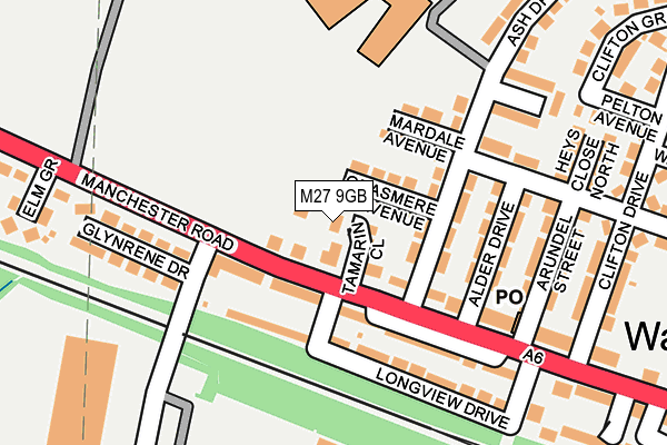 M27 9GB map - OS OpenMap – Local (Ordnance Survey)