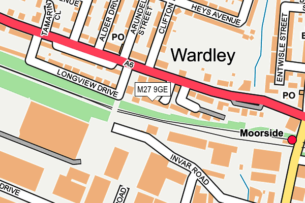 M27 9GE map - OS OpenMap – Local (Ordnance Survey)