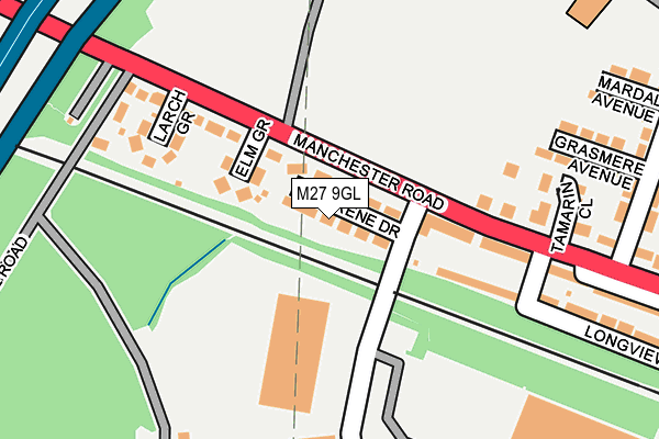 M27 9GL map - OS OpenMap – Local (Ordnance Survey)