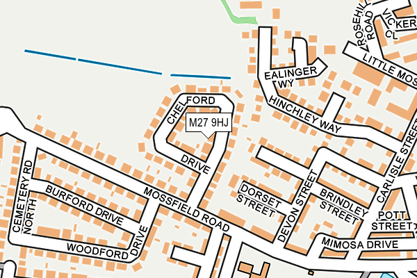 M27 9HJ map - OS OpenMap – Local (Ordnance Survey)