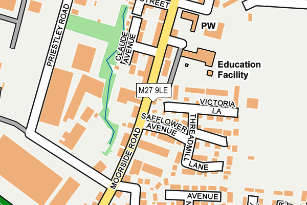 M27 9LE map - OS OpenMap – Local (Ordnance Survey)