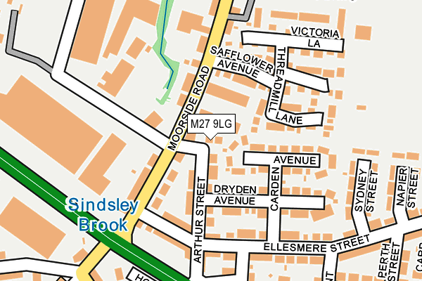 M27 9LG map - OS OpenMap – Local (Ordnance Survey)