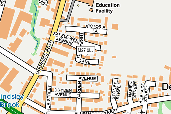 M27 9LJ map - OS OpenMap – Local (Ordnance Survey)