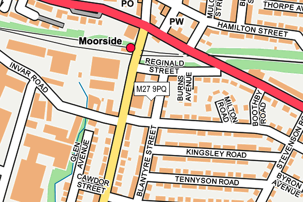 M27 9PQ map - OS OpenMap – Local (Ordnance Survey)