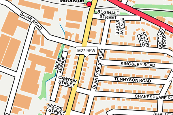 M27 9PW map - OS OpenMap – Local (Ordnance Survey)