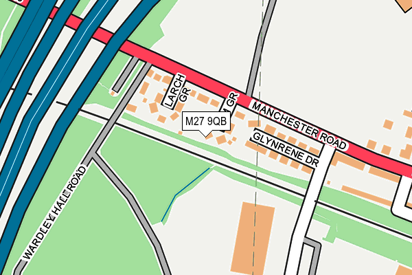M27 9QB map - OS OpenMap – Local (Ordnance Survey)