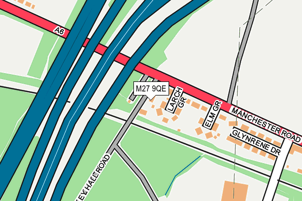M27 9QE map - OS OpenMap – Local (Ordnance Survey)