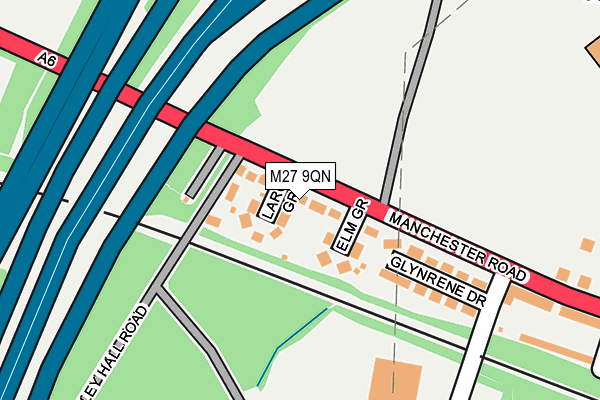 M27 9QN map - OS OpenMap – Local (Ordnance Survey)
