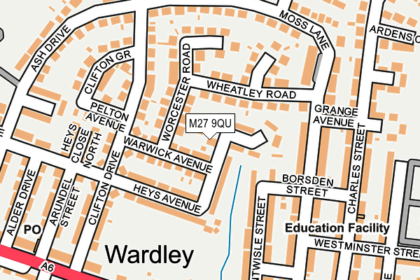 M27 9QU map - OS OpenMap – Local (Ordnance Survey)