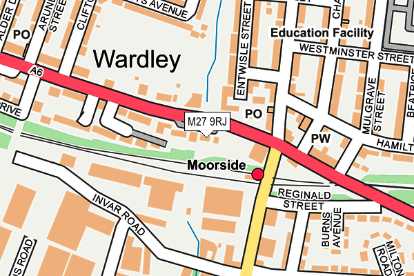 M27 9RJ map - OS OpenMap – Local (Ordnance Survey)