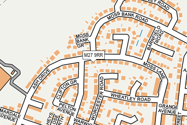 M27 9RR map - OS OpenMap – Local (Ordnance Survey)