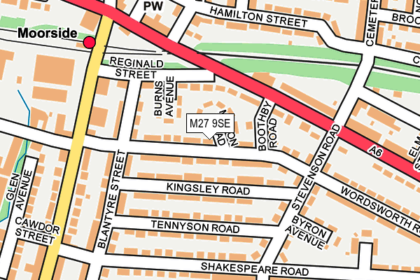 M27 9SE map - OS OpenMap – Local (Ordnance Survey)