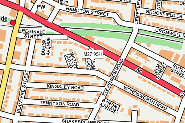 M27 9SH map - OS OpenMap – Local (Ordnance Survey)