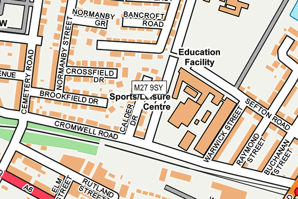 M27 9SY map - OS OpenMap – Local (Ordnance Survey)