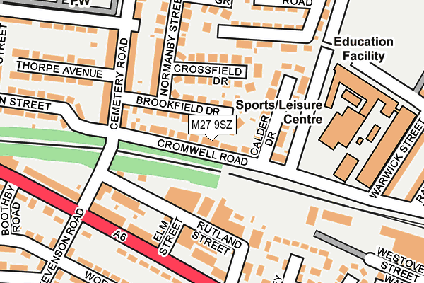 M27 9SZ map - OS OpenMap – Local (Ordnance Survey)